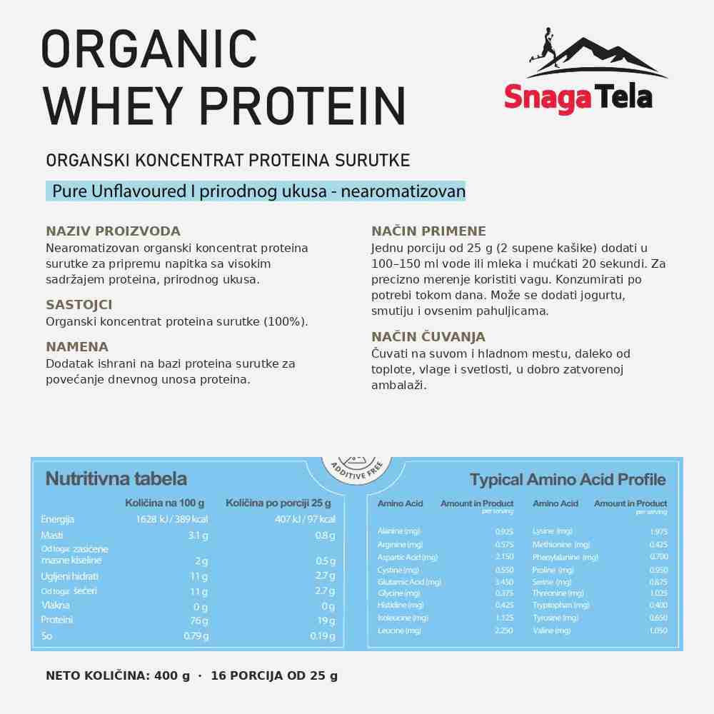 Organic whey protein - Natural